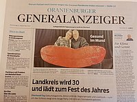Titelbild vom Oranienburger Generalanzeiger